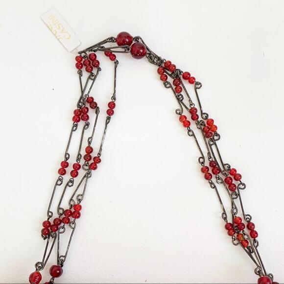 Eye Ful Bag Handbag Purse Red Metal Beaded Holiday Party Dressy Handbag NEW - Picture 13 of 16